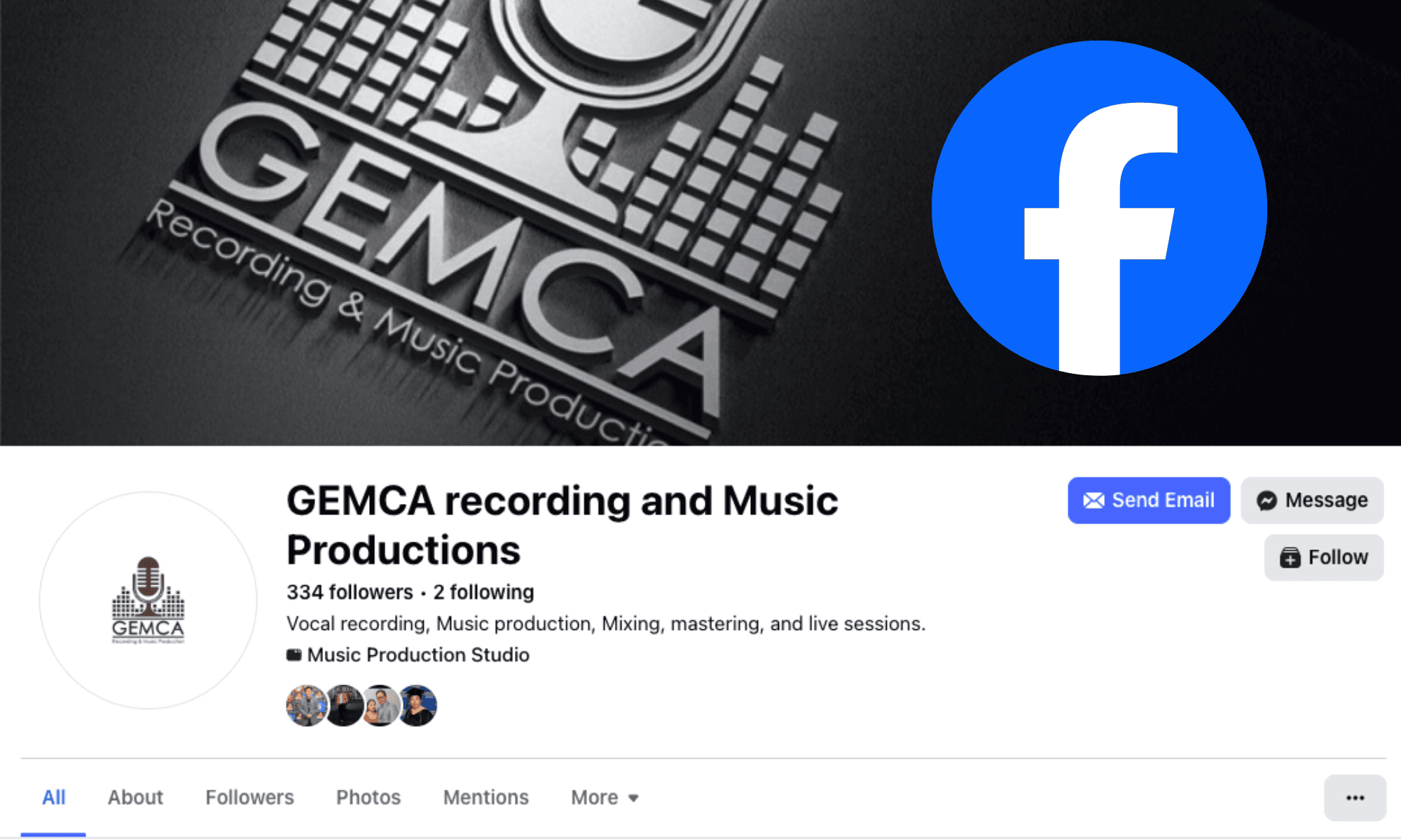 GEMCA Recording and Music Productions Facebook preview